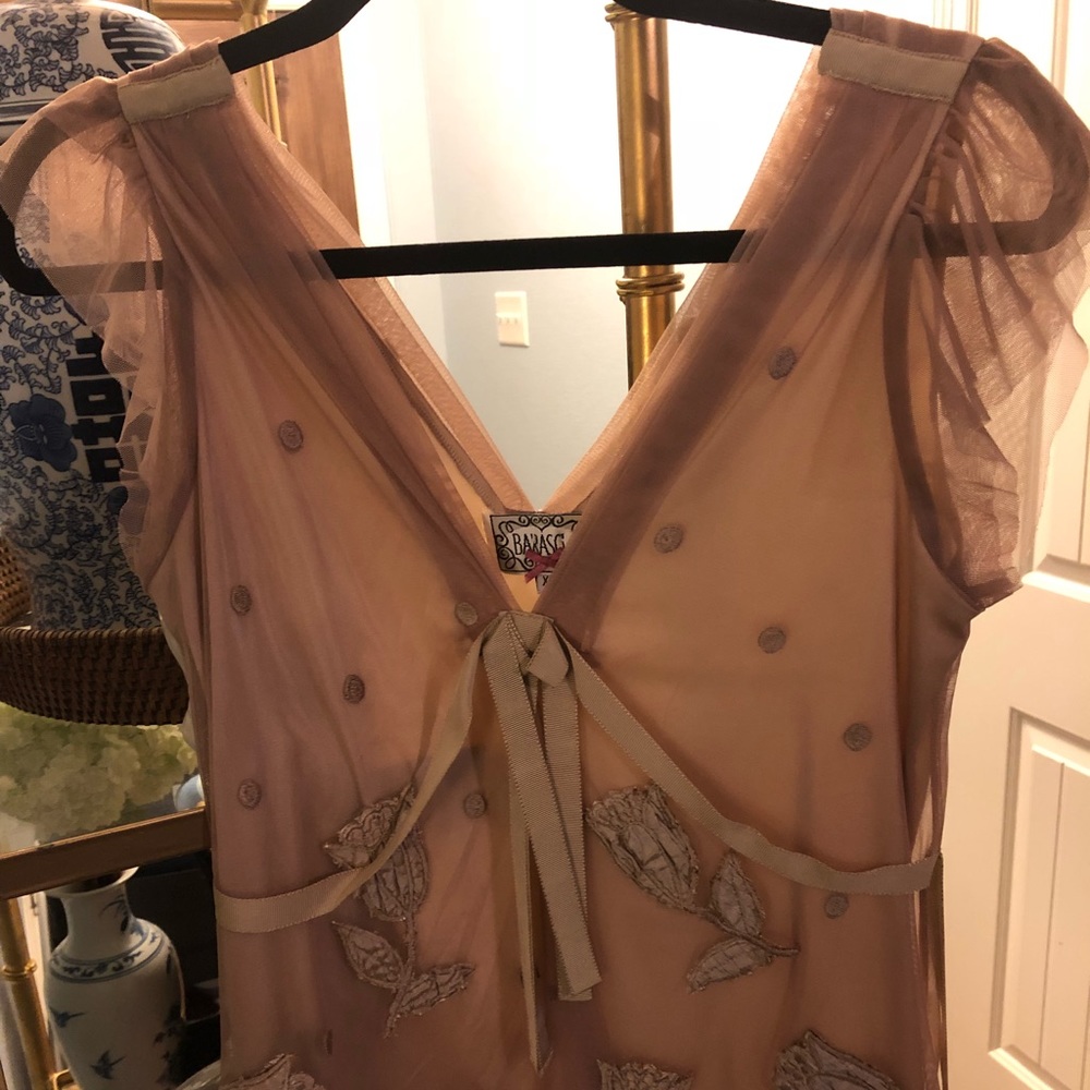 Anthro Ballerina Pink Silk Top Size XS